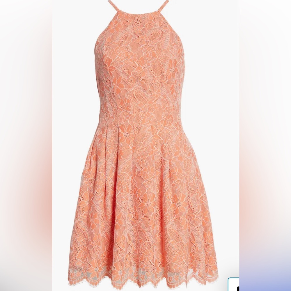 *NWT* Vince Camuto Halter Sleeveless Lace Detail Midi Dress Size 10